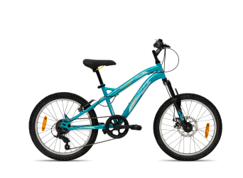 Huffy Extent Kids Mountain Bike 20" Wheel 6-9 Years 6 Speed - Aqua Blue