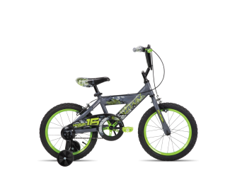 Delirium 16" BMX Style Bike Grey and Green 5-7yrs