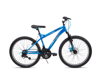 Huffy Extent Kids Mountain Bike 24" Wheel 8-11 Years 18 Speed Cobalt Blue