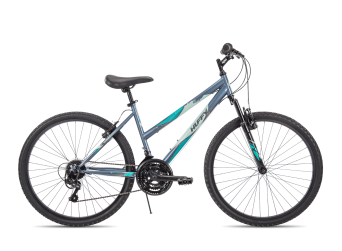 Stone Mountain Ladies 26 Inch Wheel Hardtail Mountain Bike Front Suspension 21 Speed Adults, Grey & Teal