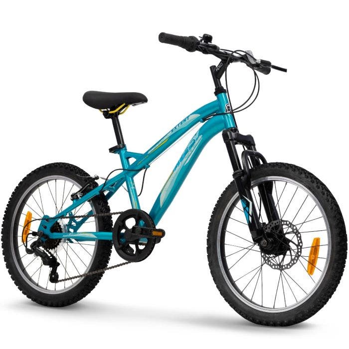 Huffy Extent Kids Mountain Bike 20 Wheel 6 9 Years 6 Speed Aqua Blue