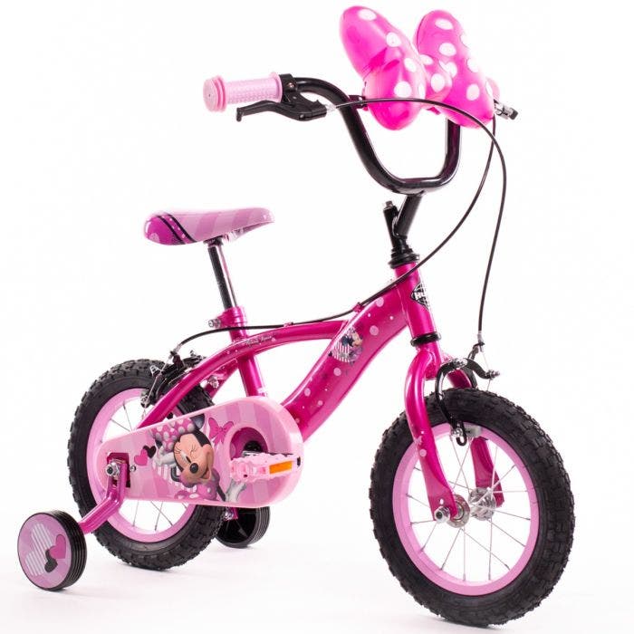 Huffy Disney Minnie Mouse Kids Bike 12 Inch Pink 3 5 Year Old Stabilisers