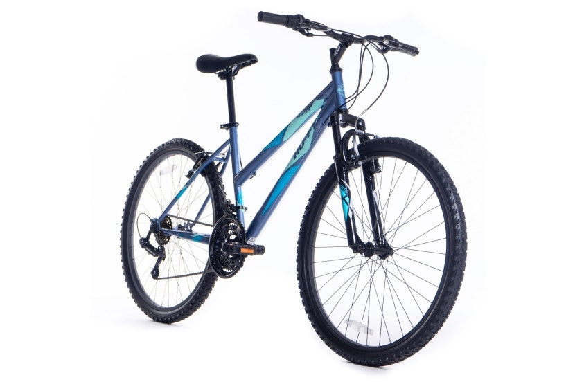 Stone Mountain Ladies 26 Inch Wheel Hardtail Mountain Bike Front Suspension 21 Speed Adults, Grey & Teal