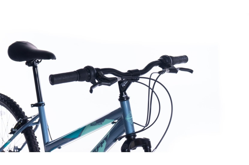 Stone Mountain Ladies 26 Inch Wheel Hardtail Mountain Bike Front Suspension 21 Speed Adults, Grey & Teal