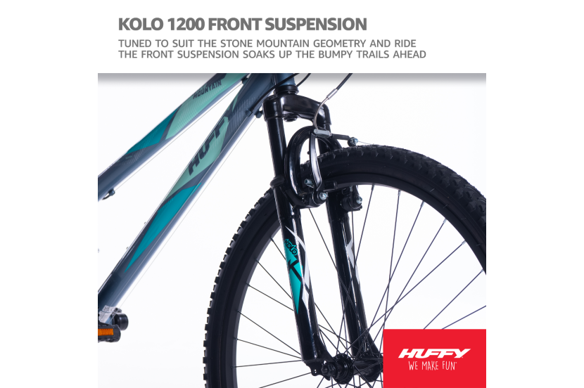Stone Mountain Ladies 26 Inch Wheel Hardtail Mountain Bike Front Suspension 21 Speed Adults, Grey & Teal
